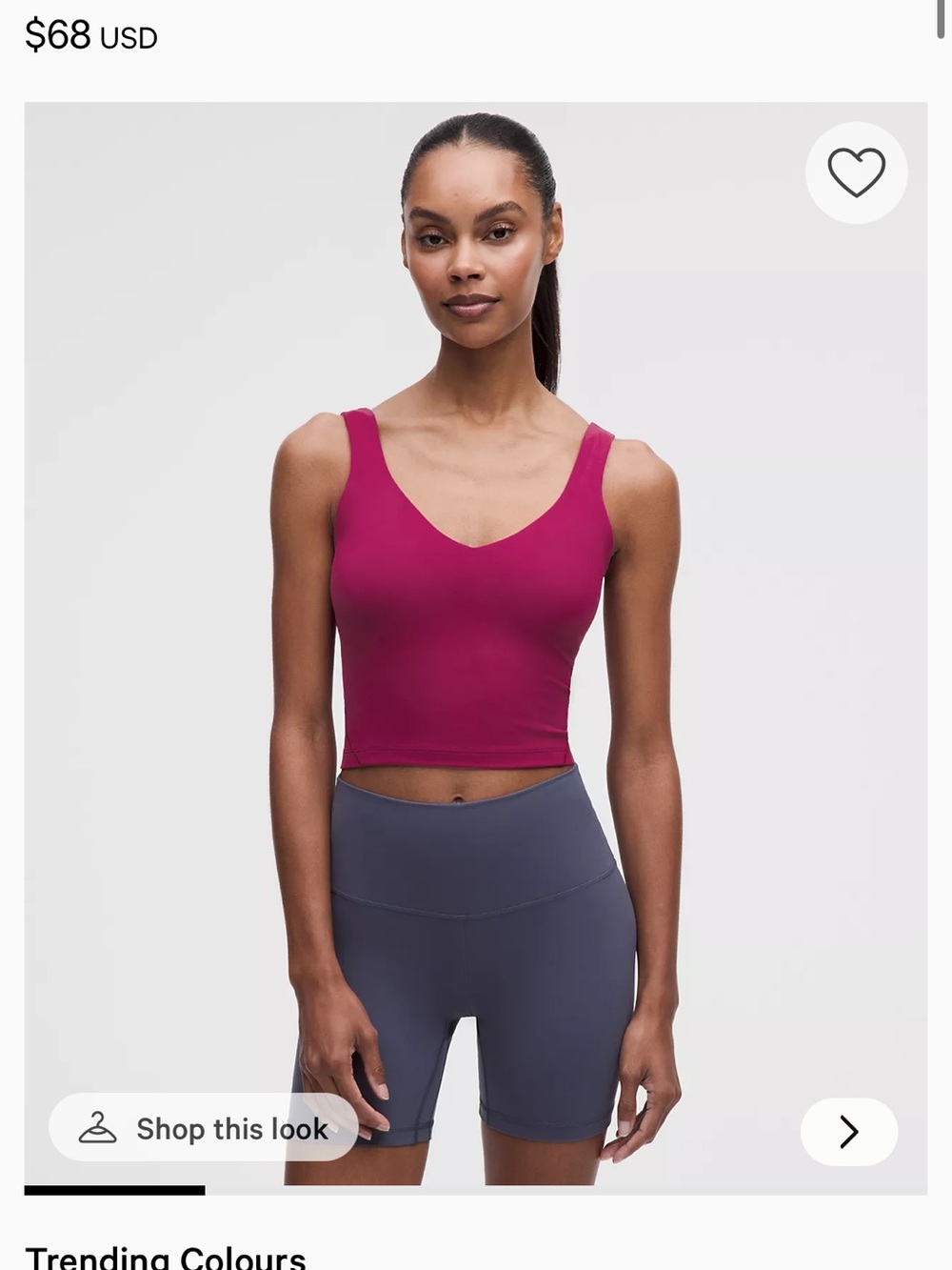 lululemon athletica Deep Berry V-Neck Cropped Tank